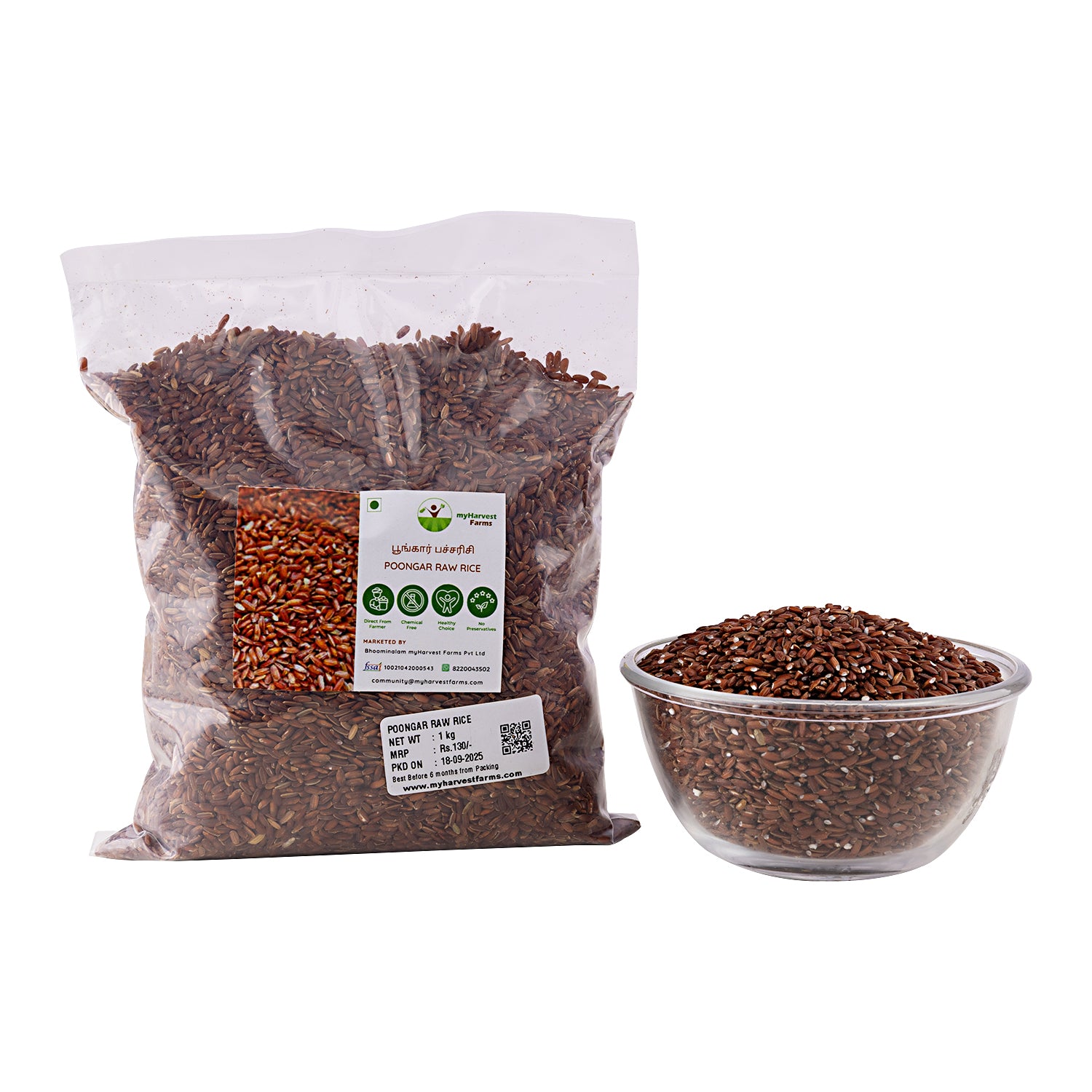 Poongar Rice (Red) - Raw