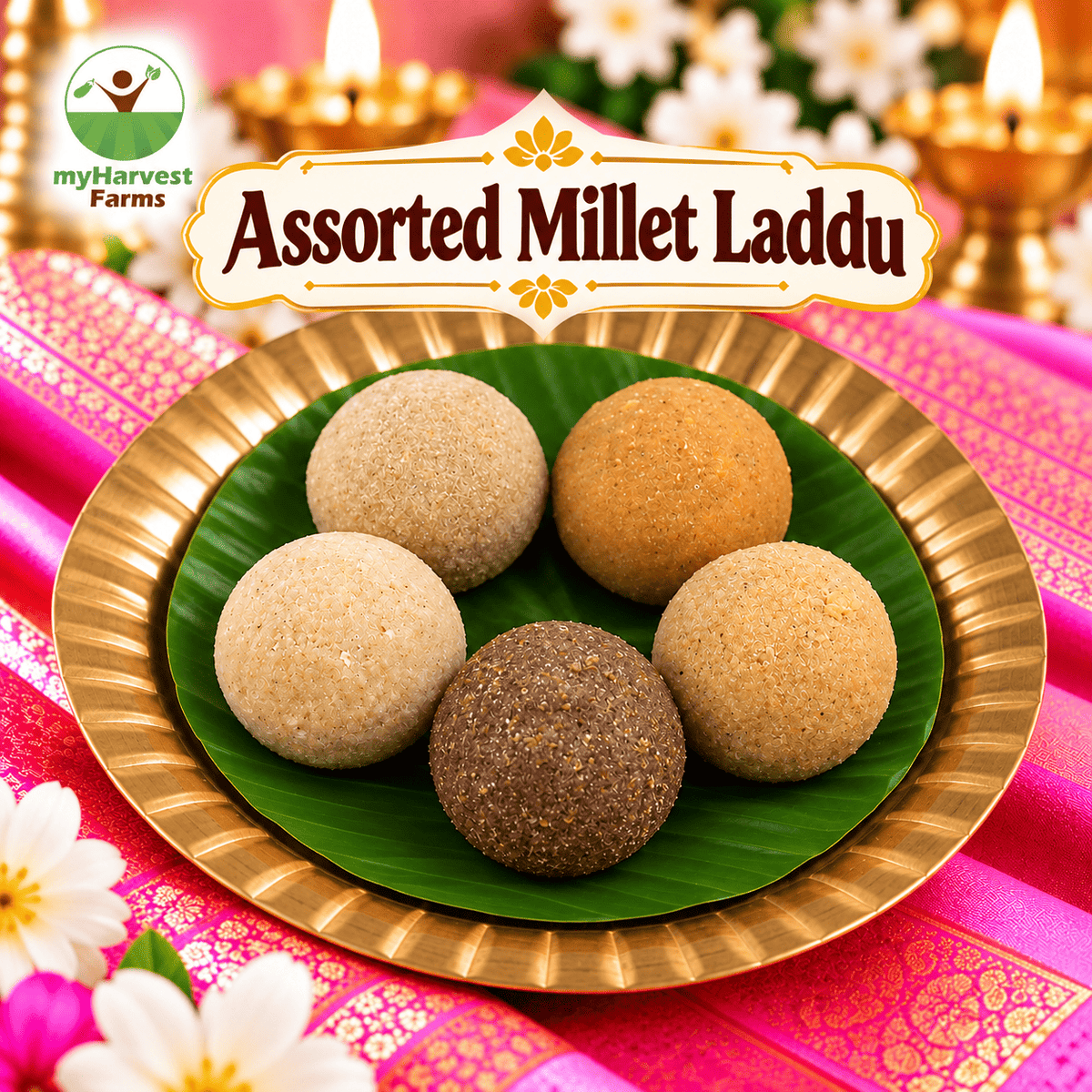 Assorted Millet Laddu – millet sweets, myHarvest Farms Chennai