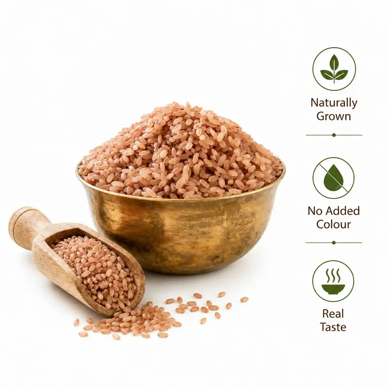 Pure kullakar semipolished red rice — naturally cultivated, no added colours, real taste, chemical-free pan India delivery