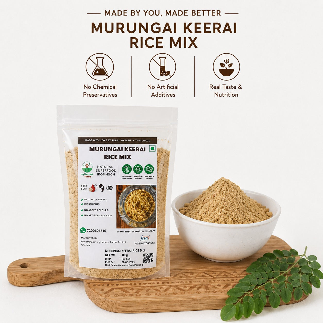 Murungai Keerai Rice Mix
