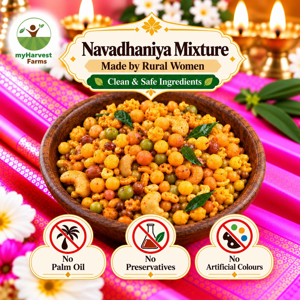 Navadhaniya Mixture – nine-grain snack, myHarvest Farms Chennai