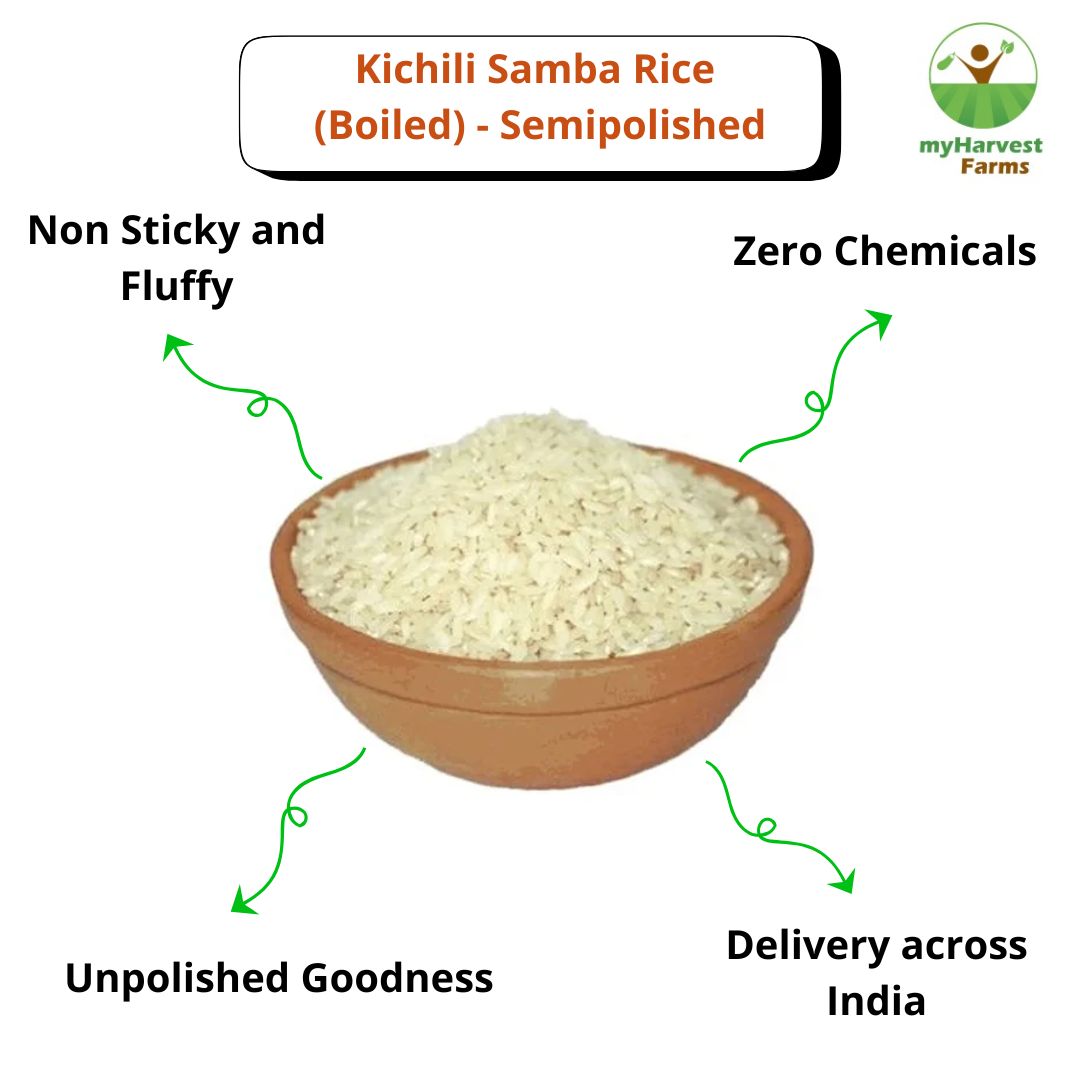 Kichili Samba Rice (Boiled) - Semipolished