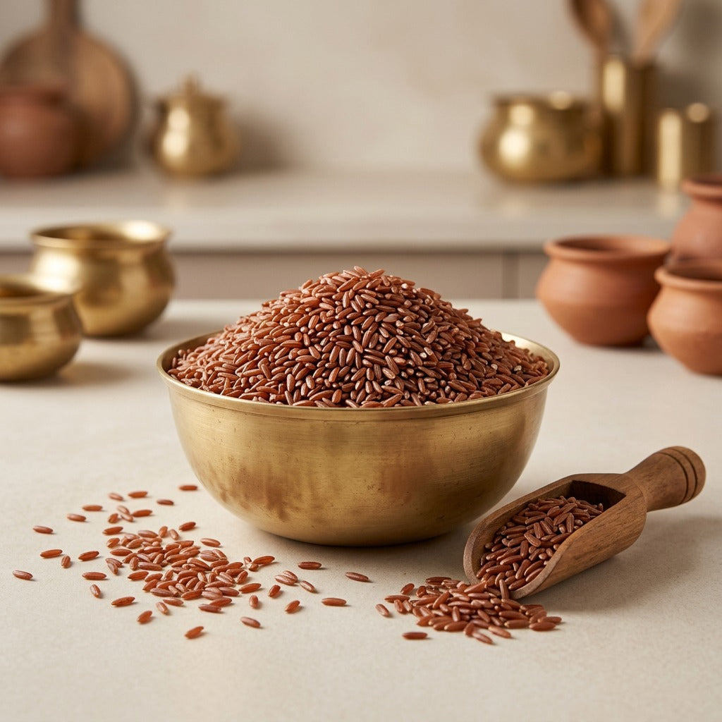 Poongar Rice (Red) - Boiled