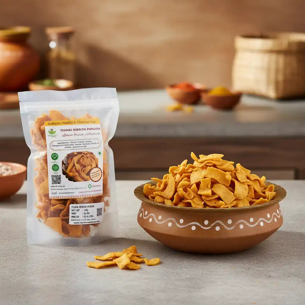 Thinai Ribbon Pakoda