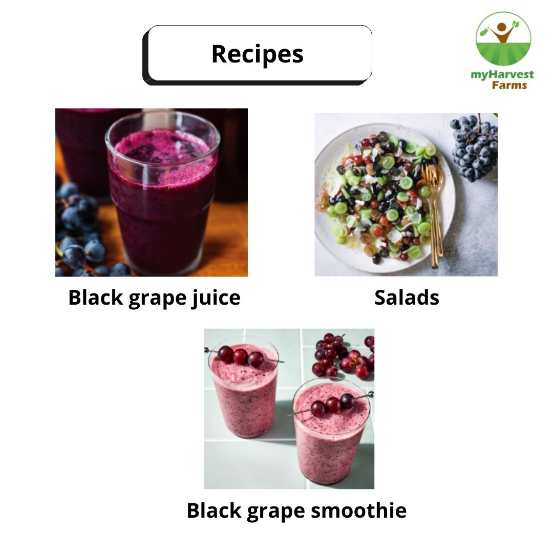 Organic Seedless Black Grapes | Chemical-Free Seasonal Fruit |