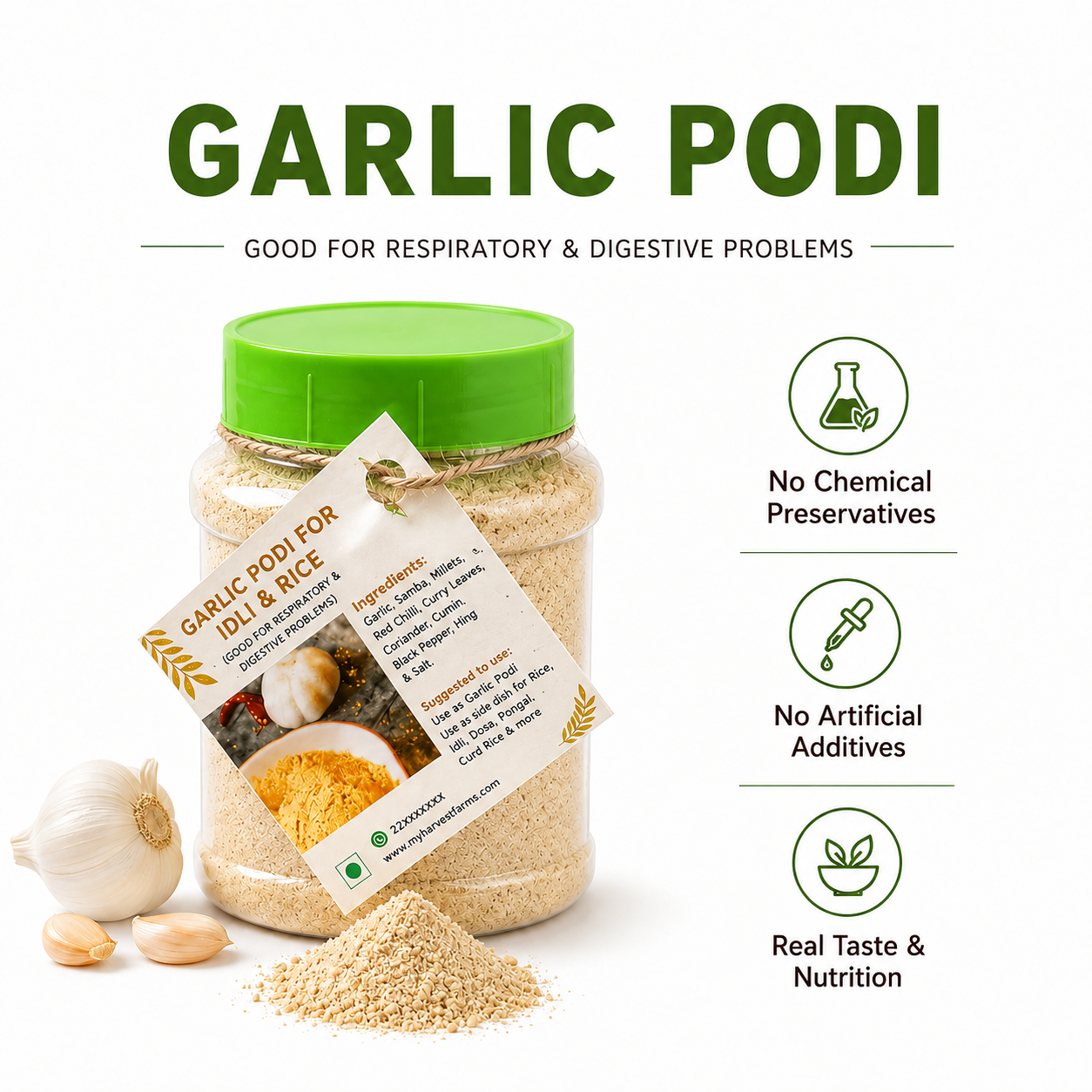 Garlic Podi for Idli & Rice