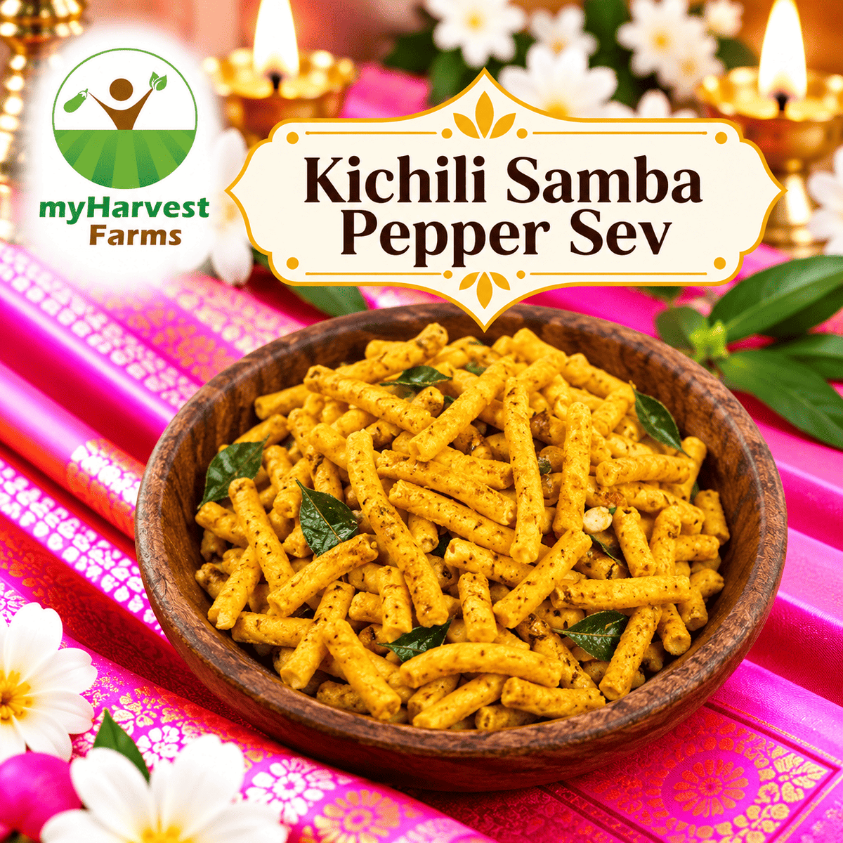 Kichili Samba Pepper Sev – traditional rice snack, myHarvest Farms Chennai